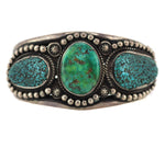 Navajo - Turquoise and Silver Bracelet c. 1940s, size 6.75