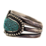 Navajo - Turquoise and Silver Bracelet c. 1940s, size 6.75