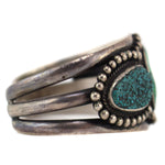 Navajo - Turquoise and Silver Bracelet c. 1940s, size 6.75