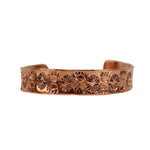 John K. Aguilar - Santo Domingo (Kewa) Contemporary Copper Bracelet with Stamped Design, size 6.75 (J15771-007)