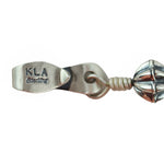 Kyle-Lee Anderson - Navajo - Contemporary Sterling Silver Beaded Bracelet, size 8.75 (J16005)