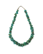 Navajo Turquoise Nugget Necklace c. 1960-70s, 25" length (J15007-011)