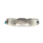 Navajo Natural Kingman Turquoise and Silver Watch Band c. 1950-60, Size 7 (J8472)