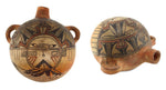 Nampeyo of Hano (1859-1942) - Hopi Polychrome Canteen with Kachina Pictorial c. 1880-1900s, 7.25" x 10.5" x 9.75"
