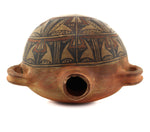 Nampeyo of Hano (1859-1942) - Hopi Polychrome Canteen with Kachina Pictorial c. 1880-1900s, 7.25" x 10.5" x 9.75"