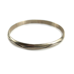 Navajo Silver Bangle c. 1960-80s, size 8 (J14561)