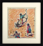 Howard Post - Untitled Preliminary Sketch for Houston Rodeo Poster