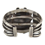 Navajo - Multi-Stone and Silver Bracelet with Leaf Design c. 1960s, size 6.25