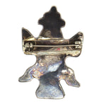 Zuni - Multi-Stone and Silver Pin with Knifewing Design c. 1950s, 1.75" x 1.25"