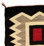 Navajo Crystal Storm Pattern Rug with Waterbug Design c. 1920s, 80.75" x 45"