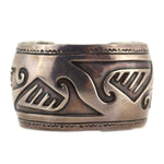 Hopi - Silver Overlay Bracelet c. 1940-50s, size 7