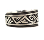 Michael Kabotie (1942-2009) - Hopi - Silver Overlay Pictorial Bracelet c. 1980s, size 7.375
