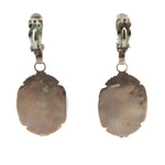 Beverly Etsate - Zuni - Multi-Stone Raised-Inlay and Silver Necklace, Bracelet, Ring, and Clip-on Earrings Set with Kachina Design c. 1970-80s