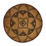 Yavapai Basket with Flower Design and Cross Pictorials c. 1900-20s, 4.25" x 13.75"