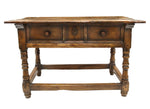 Spanish Colonial Wood Table with Drawers c. 1700s, 31" x 50.5" x 32.5"