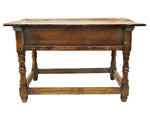 Spanish Colonial Wood Table with Drawers c. 1700s, 31" x 50.5" x 32.5"