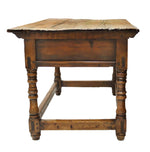 Spanish Colonial Wood Table with Drawers c. 1700s, 31" x 50.5" x 32.5"