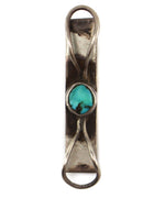 Navajo - Turquoise and Silver Tie Pin c. 1950s, 2" x 0.5"