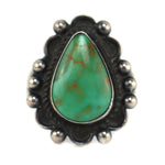 Navajo - Turquoise and Silver Ring c. 1950s, size 6.25