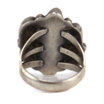 Navajo - Turquoise Cluster and Silver Ring c. 1940-50s, size 6.75