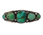 Navajo - Turquoise and Silver Bracelet c. 1910-20s, size 6.75
