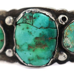 Navajo - Turquoise and Silver Bracelet c. 1910-20s, size 6.75