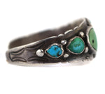 Navajo - Turquoise and Silver Bracelet c. 1910-20s, size 6.75