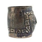 Peruvian - Silver Pictorial Jar, 2.5" x 2.25"