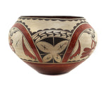 Zia Polychrome Jar with Rainbird Design c. 1920-30s, 10.75" x 16.5"