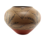 Zia Polychrome Jar with Rainbird Design c. 1910-20s, 12" x 15.5"
