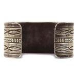 Navajo - Silver Bracelet with Stamped Design c. 1930-40s, size 7