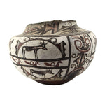 Zuni Polychrome Jar with Heartline Deer Design c. 1860s, 9.5" x 14"