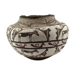 Zuni Polychrome Jar with Heartline Deer Design c. 1860s, 9.5" x 14"