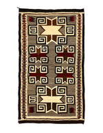 Navajo Crystal Rug with Valero Stars c. 1920s, 79.5" x 45.5"