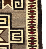 Navajo Crystal Rug with Valero Stars c. 1920s, 79.5" x 45.5"