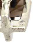 Sam Patania - "Dream Square Earrings" Smoky Quartz and Sterling Silver French Hook Earrings, 1.25" x 0.625"