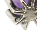 Sam Patania - "Dream Earrings" Amethyst and Sterling Silver French Hook Earrings, 1.25" x 0.5"