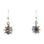 Sam Patania - "Dream Earrings" Blue Topaz and Sterling Silver French Hook Earrings, 1.25" x 0.5"