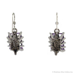 Sam Patania - "Grand Cathedral Earrings" Amethyst and Sterling Silver French Hook Earrings, 1.25" x 0.75"