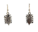 Sam Patania - "Grand Cathedral Earrings" Smoky Quartz and Sterling Silver French Hook Earrings, 1.5" x 0.625"