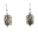 Sam Patania - "Grand Cathedral Earrings" Citrine and Sterling Silver French Hook Earrings, 1.5" x 0.625"