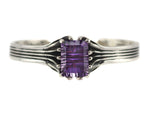 Sam Patania - “Grand Cathedral Cuff” Amethyst and Sterling Silver Bracelet, size 6.25
