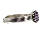 Sam Patania - “Grand Cathedral Cuff” Amethyst and Sterling Silver Bracelet, size 6.25