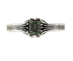 Sam Patania - "Grand Cathedral Cuff" Green Amethyst and Sterling Silver Bracelet, size 6.5