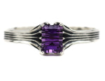 Sam Patania - "Grand Cathedral Cuff" Amethyst and Sterling Silver Bracelet, size 6.25