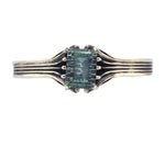 Sam Patania - "Grand Cathedral Cuff" Green Amethyst and Sterling Silver Bracelet, size 6.5