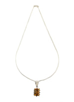 Sam Patania - "Grand Cathedral Pendant" Citrine and Sterling Silver Necklace, 1.5" x 0.625" pendant