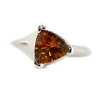 Sam Patania - "Brilliant Trillion Ring" Citrine and Sterling Silver Ring, size 6.5