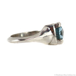Sam Patania - "Brilliant Trillion Ring" Sky Blue Topaz and Sterling Silver Ring, size 6.5