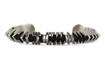 Isaiah Ortiz (b. 1976) - San Felipe - Sterling Silver Overlay Bracelet with Geometric Design c. 2025, size 7.25